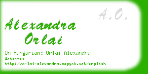 alexandra orlai business card